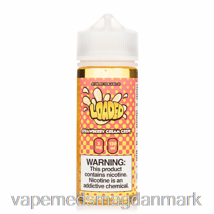 Engangs Vape Danmark Jordbærcreme Crepe - Fyldt E-væske - Hensynsløse Fugt - 120ml 0mg